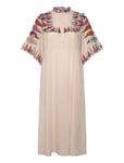 Peytonll Midi Dress 3/4 Knälång Klänning Beige Lollys Laundry