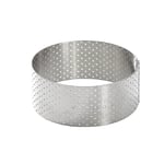 De Buyer Perforated Stainless Steel Straight Tart Ring 85x35mm