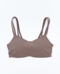 NIKE W ZENVY STRAPPY LIGHT-SUPPORT PADDED SPORTS BRA MINK BROWN/WHITE Dam MINK BROWN/WHITE