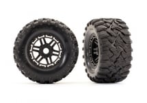 Traxxas Maxx Wheels and Tyres Assembled All Terrain 17mm Hex - Black TRX8972