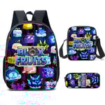 Roblox Blox Fruits Ryggsäck för barn 3-delars set (ryggsäck + matpåse + pennfodral)[HK] Product 8