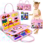 Montessori Busy Board för barn, 3 lager Montessori Board, Aktivitetsbräda, Lärande Livsfärdigheter Pedagogisk Leksak Present till barn Baby 1-4 år gammal