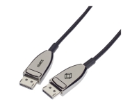Black Box Active Optical Cable - DisplayPort-kabel - DisplayPort (hane) till DisplayPort (hane) - DisplayPort 1.4 - 30 m - Active Optical Cable (AOC), Dolby DTS-HD Master Audio-support, Dolby TrueHD-support, stöder 21:9-filmförhållande