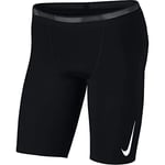 Nike M Nk Aroswft Tght Half Trousers, Men, mens, Trousers, AR3246_XL, Black/White, XL