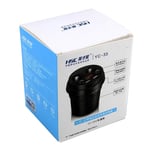 BOYUHII Car Charger HSC YC-33 Car Cup Charger 3.1A Dual USB Ports Car 12V-24V Double Switch Charger with 2-Socket Cigarette and Voltage Monitoring (Black) ATCYE