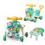 4 In 1 First Steps Baby Walkers Sound Music and Lights Fun Push Along Walker