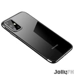 JollyFX Clear Color Case Gel TPU Electroplating frame Cover för Samsung Galaxy A71 - Svart