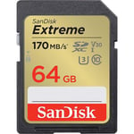 SanDisk 64 Go Extreme carte SDXC + RescuePRO Deluxe Classe 10, U3, V30