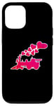 iPhone 14 Iron Horse Engine Hearts Valentine's Train Graphic For Kids Case