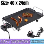 Large Non-stick Electric Table Top Teppanyaki Grill BBQ Hot Plate Indoor Use