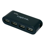 USB Hub: LogiLink USB 2.0 4-Port (sort)