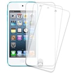 NOVAGO Compatible iPod Touch 5 , iPod Touch 6 -3 Films protection écran transparents de qualité traitement anti rayure