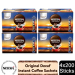 Nescafe Original Decaffeinated Stick Packs, 4 Pack (800 Sachets)