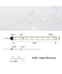 LED Strip 24V IP20 2700K 4,8W/m, 5 meter pakke