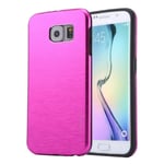Samsung Galaxy S6 Edge Plus - Metall Skal / Mobilskal Rosa Mörkrosa