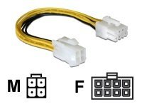 Delock - Adapter För Effektkontakt - 4 Pin Atx12v (Hane) Till 8-Stifts Eps12v (Hona) - 15 Cm