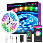 LED Strips Light,Led Smart Light String 5m,Smart Home Devices Bluetooth Controller with Mobile APP Remote Control and Music Synchronization, Decorations for Bedroom Party Lights (5M)