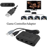 Adaptateur manette 4 Ports GameCube NGC Pour Wii U / Commutateur Nintendo / PC USB, Aucun Pilote Requis