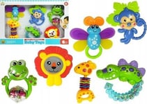 Leantoys Skallror Napphållare Färgade Djur Nallebjörn Groda Lean Toys