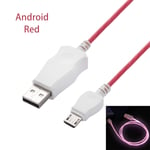 Usb Charger Cable Flash Data Cord Charging Wire Red Android