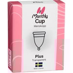 MonthlyCup Plus transparent Menskopp 1 st