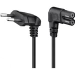 Goobay CEE 7/16 - C7 Sonos® strömkabel med vinklad kontakt, 5 m