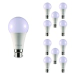TEKLED® A60 LED Bulbs | B22 Bayonet Cap | Energy Saving 12W Light Bulb 100W Incandescent Bulb Equivalent | 4000K 1020LM NONDIMMABLE | 10-Pack | Cool White