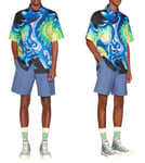 Dior Homme Kenny Net Cadavres D'Animaux Soie Multicolore Oblique Chemise M