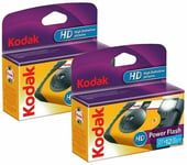 2 x Kodak HD Power Flash Disposable Camera - 39 Exp. High Definition  SUC   (UK)
