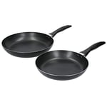 KitchenCraft Non Stick Frying Pan Set in Gift Box, 28cm & 24cm Aluminium Frying Pans