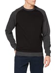 Urban Classics Men's 2-Tone Raglan Crewneck Sweatshirt, Multicoloured (blk/cha 445), Small