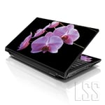LSS ordinateur portable 15 "et 15,6" Motif Skin autocollant en vinyle Compatible 13,3, 14", 16 "15,6" et HP, Dell, Apple Lenovo Asus, Acer, Compaq, (2 repose-poignet en forme de fleurs incluses)