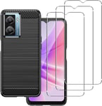 Carinacoco Case for OPPO A77 5G/OPPO A57 5G with 3 Tempered Glass Screen Protect