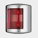Osculati Babordslanterna för sidomontering Osculati, 10 W, 12 V, 112.5°, rostfritt stål, 75 x 64 58 mm, röd, båtar < meter + ljuskälla Halogen (12 V/10 W)