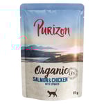 Ekonomipack: Purizon Organic ekologisk 24 x 85 g - Ekologisk lax & ekologisk kyckling med ekologisk spenat