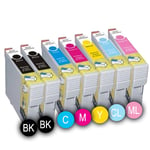 7 CARTOUCHES D¿ENCRE Ink Pro NON OEM PACK COULEURS T0801 BK- T0804 YPour EPSON Stylus Photo R360