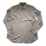 Paul Smith LONDON plain Taupe LS Shirt 17 / 43 Classic fit p2p 22.5"