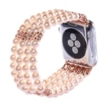 Armband för pärla Apple Watch-band 38/40/41mm, elastiskt pärlat stretchersättningsband för Iwatch Series SE 8/ 7/6/ 4/5/3/2/1