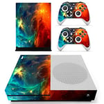 Morbuy Xbox One S Skin Console Vinyle Autocollant Decal Sticker and 2 Manette Skins (Sky Orange)