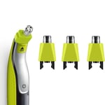 3-pack Ersättningshuvuden för Näs-, Öron- och Ögonbrynstrimmer Kompatibel med QP2520 QP2630 QP2724 QP2834 Rakapparater