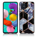 ZhuoFan For Samsung Galaxy A12/M12/A12 Nacho Case, Phone Case Silicone Black with Pattern Ultra Slim Soft Gel TPU Back Cover Bumper Skin For Samsung A12 Smartphone 6.5 inch (Marble)