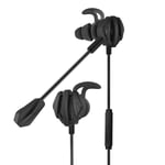 Casques d'écouteurs pour jeux CS Gaming Casque intra-auriculaire 7.1 avec micro Contrôle du volume PC Gamer Earphones-Black