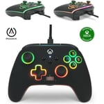 Manette Xbox One-S-X-Pc Spectra Lumineuse Noire Led Rgb Edition Officielle