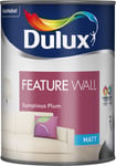 Dulux Feature Wall Matt Emulsion Paint For Walls And Ceilings - Sumptuous Plum 1.25L