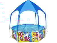 Bestway 5618T, Pool Med Ram, Rund, Polyester, Blå