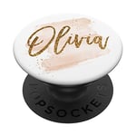PopSockets Personalized Olivia Girls Name Trendy Pretty Script on White PopSockets PopGrip: Swappable Grip for Phones & Tablets