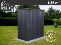 Redskapsbod Trädgårdsskjul, metallskåp 1,6x0,85x1,8m, ProShed®, Antracit