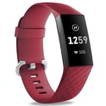 Fitbit Charge 3 Classic Silicone Strap Maroon