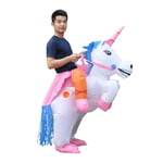 YKOUT Hot Adult Halloween Costumes Inflatable Unicorn Costumes Ride On Sky Horse Air Blowing Up Clothes Funny Costumes
