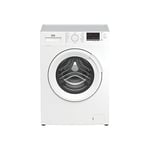 Beko WTL104151W Front Load Washing Machine | 10 kg Capacity 1400 rpm Spin Speed | B Rated Energy Class| White , 28 Minute Quick Wash Technology | RecycledTub